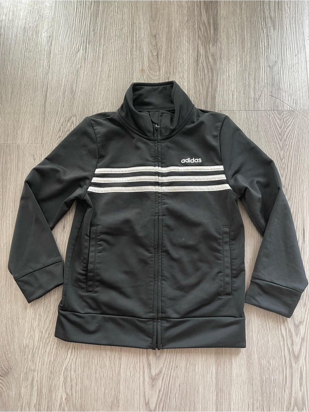 Adidas kids black track jacket size 5